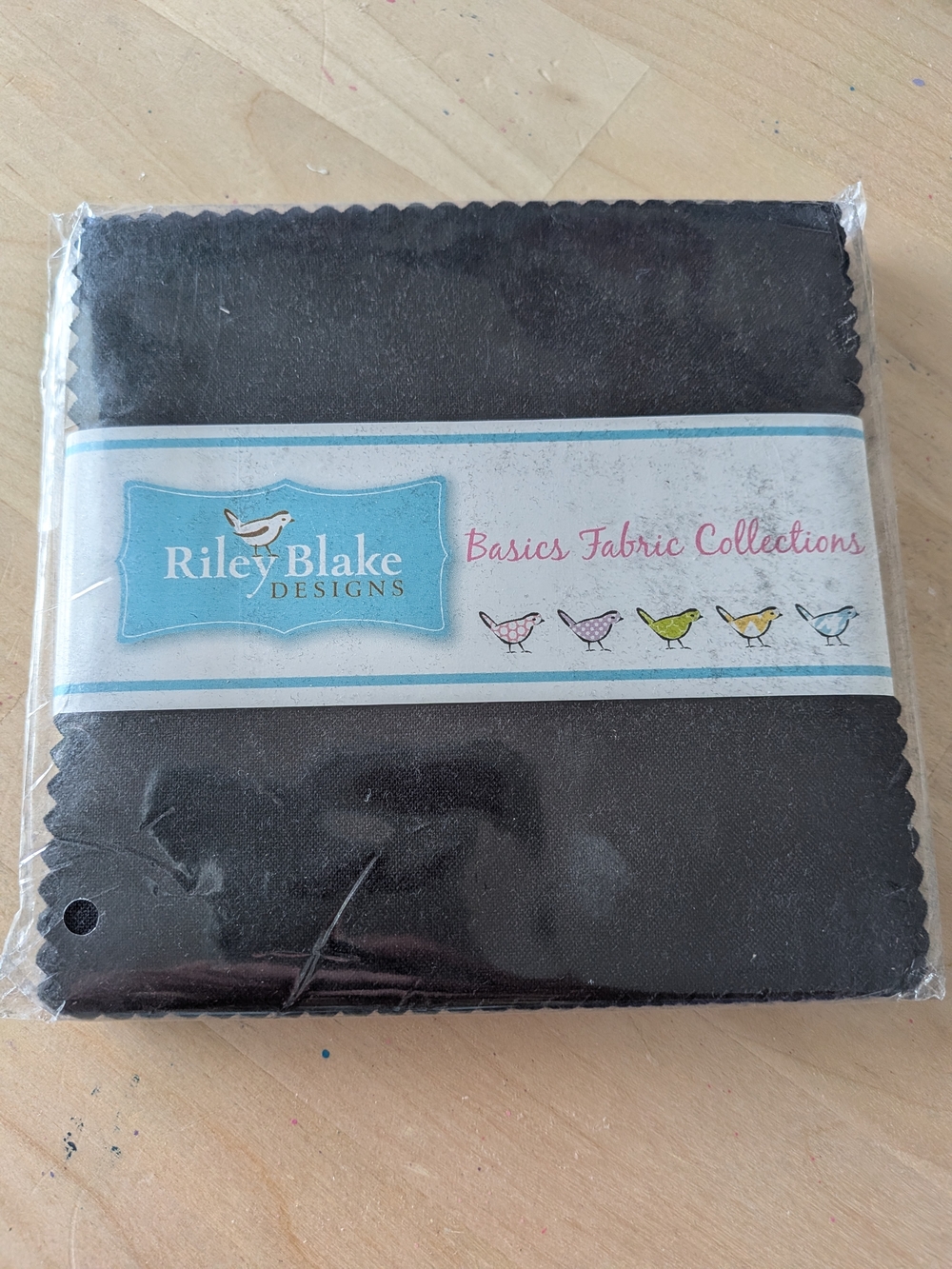 Riley Blake Designs Basics Fabric Squares 5in - Black